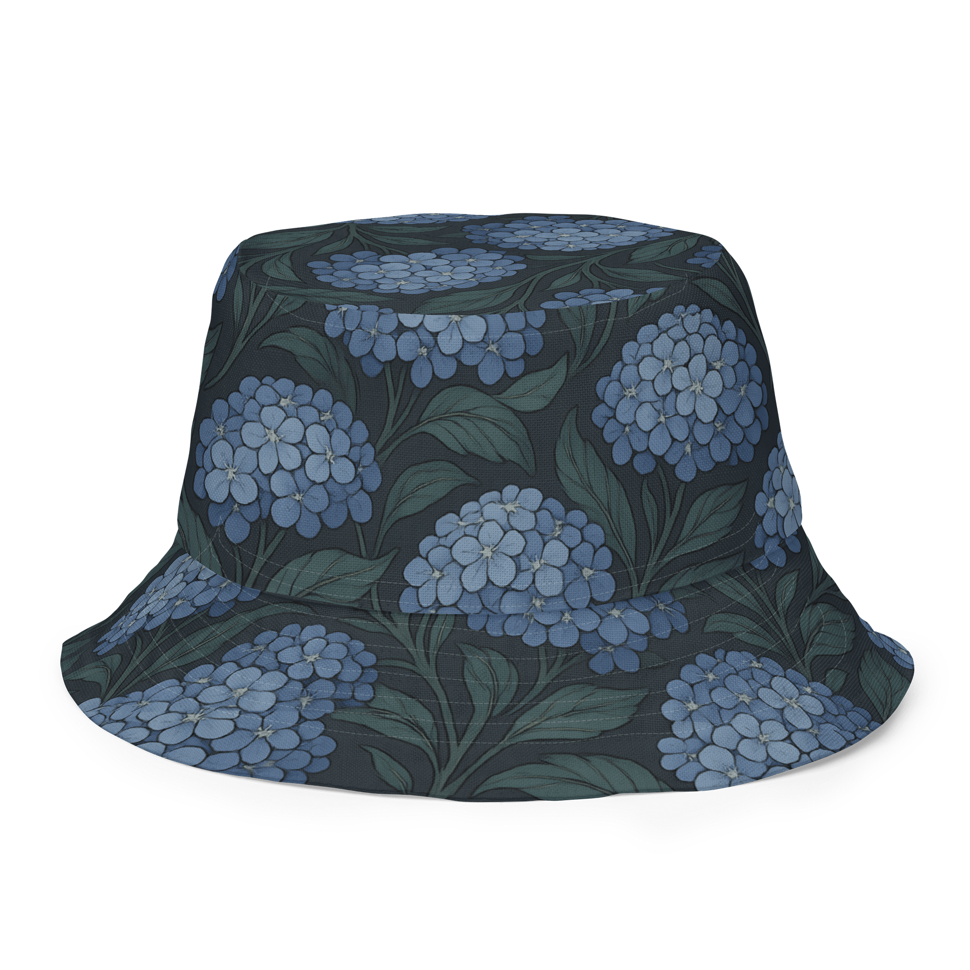 Blue Hydrangea Reversible Bucket Hat – Coastal, Garden & Travel Sun Hat product image (7)