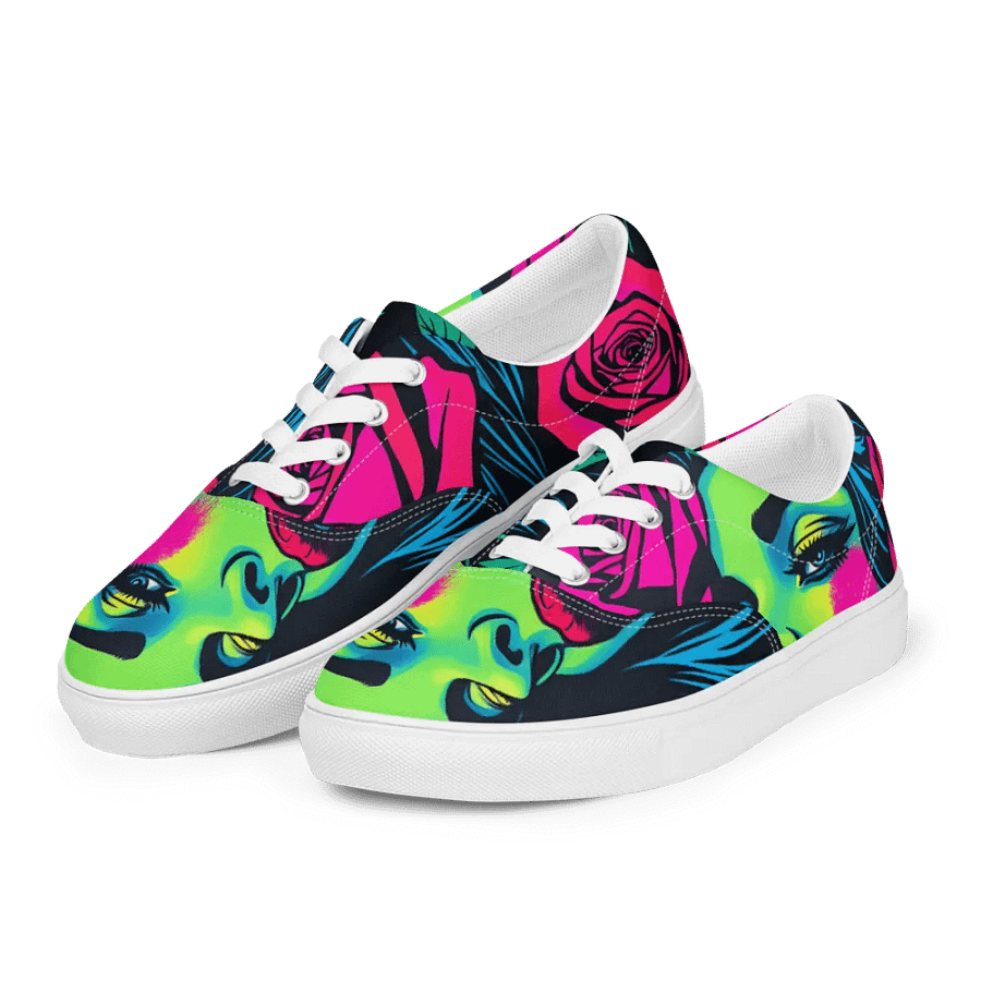 Neon Grafitti Amiga, Lace-Up Canvas Shoes, Women's sizes product image (4)