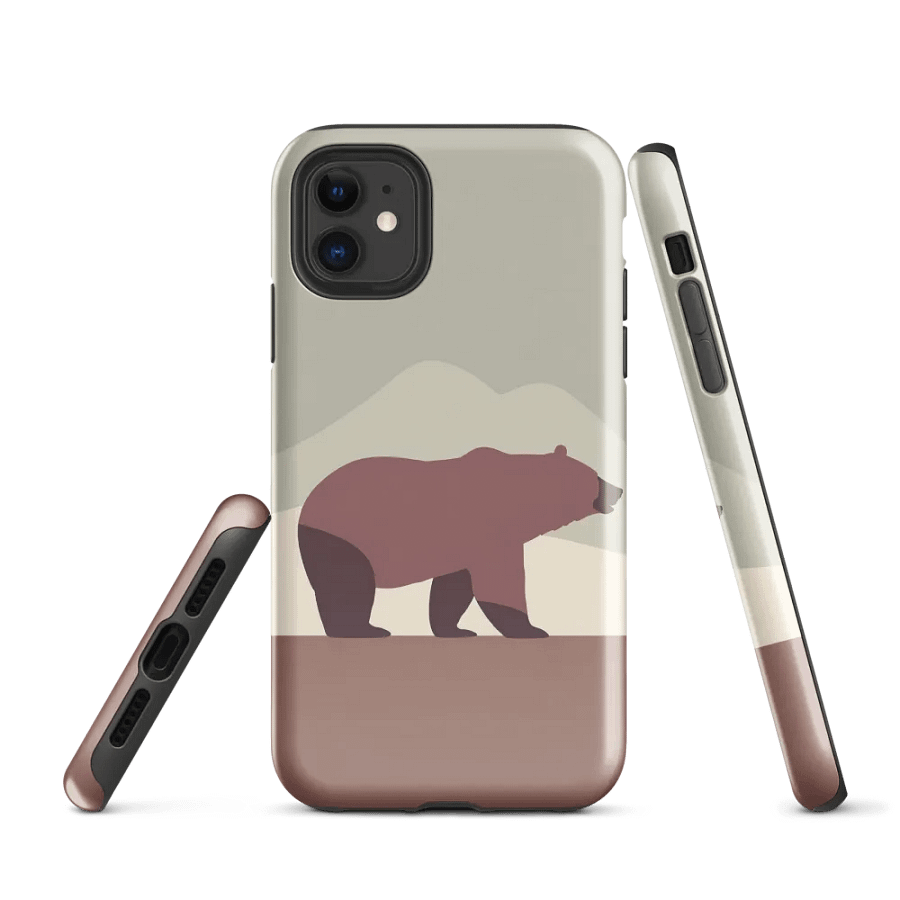 Vector Bear with Mountain Tough Case for iPhone product image (1)