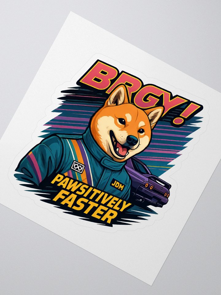 Pawsitively Faster Shiba Inu Kiss-Cut Stickers product image (2)