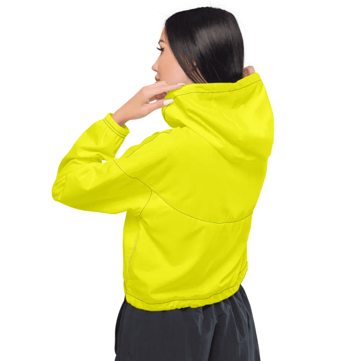Plain Color Yellow Cropped Windbreaker product image (2)