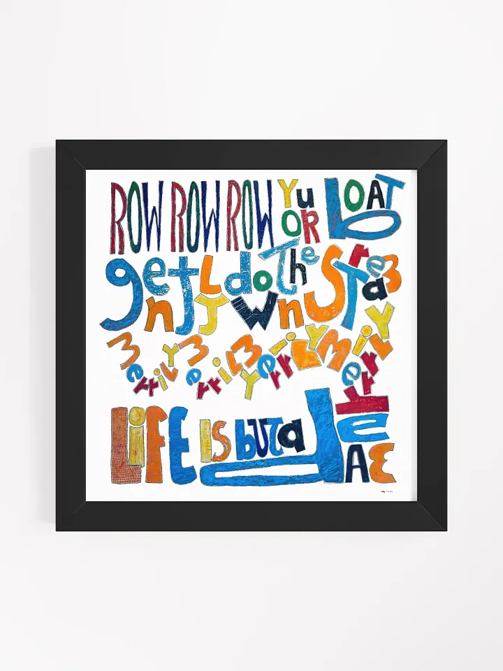 Row Row Row Your Boat Print Framed - Transparent product image (1)