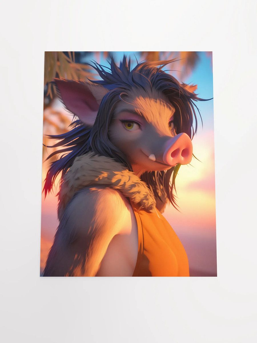 Tropical Sunset Swine Matte Poster product image (8)