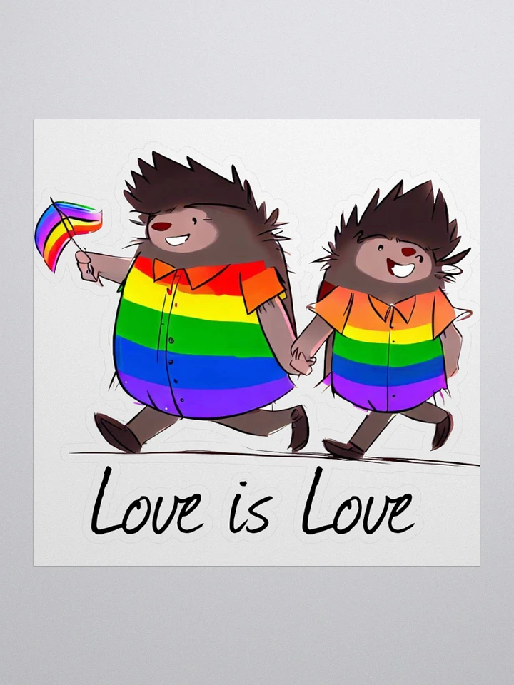Love is Love Porcupine Sticker product image (1)