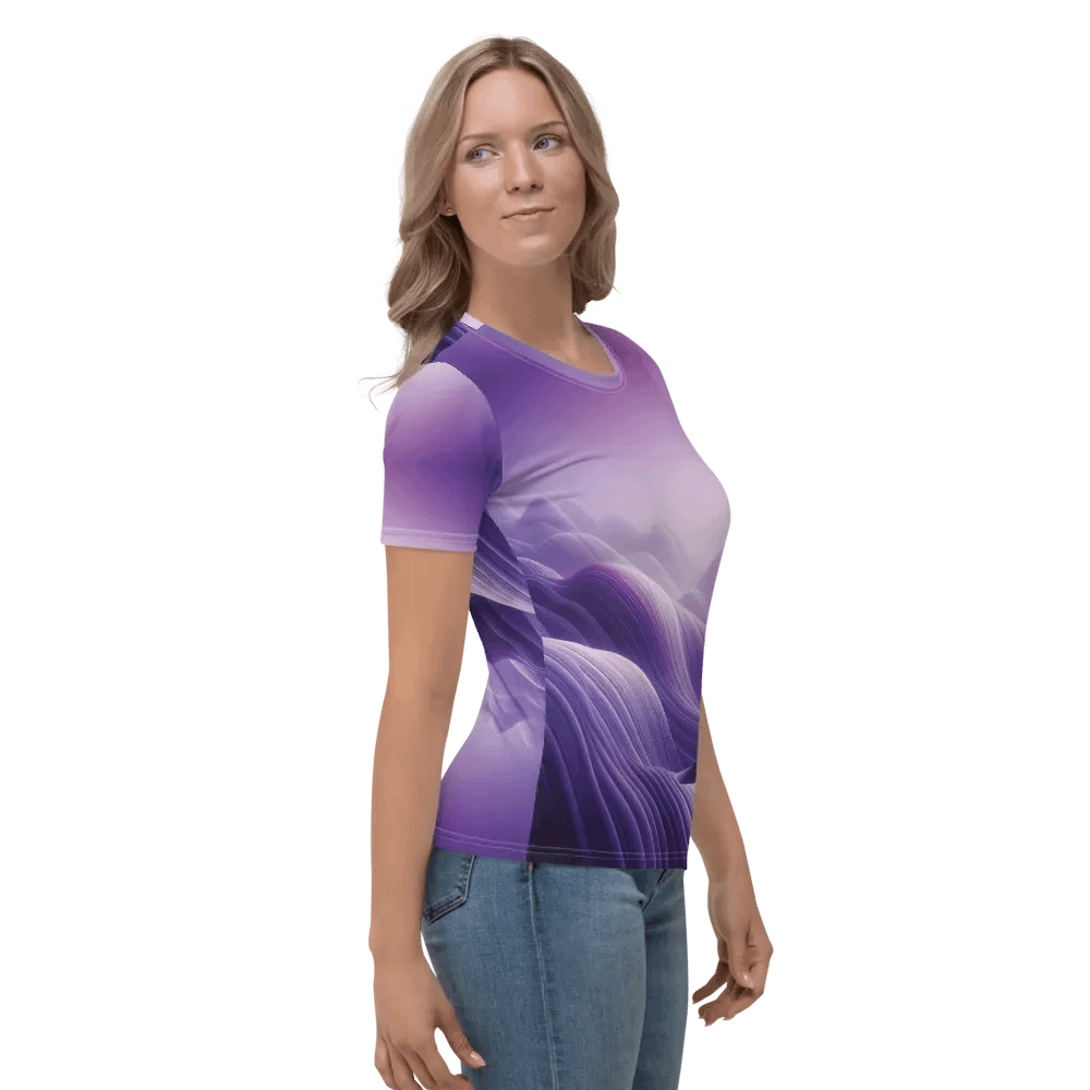 Women's Full-Print-7 Violet Glitch Tee product image (4)