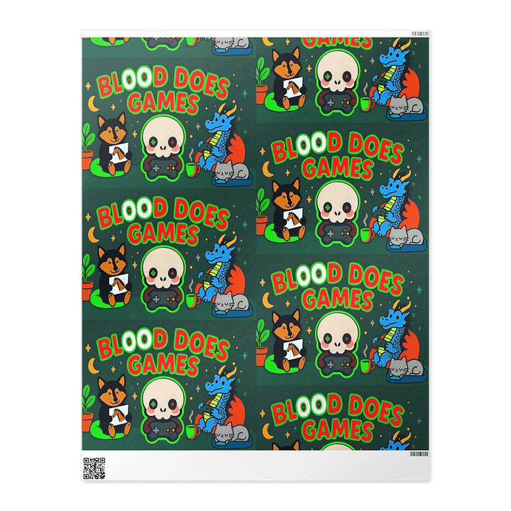 Blood Does Games Banner Wrapping Paper product image (2)
