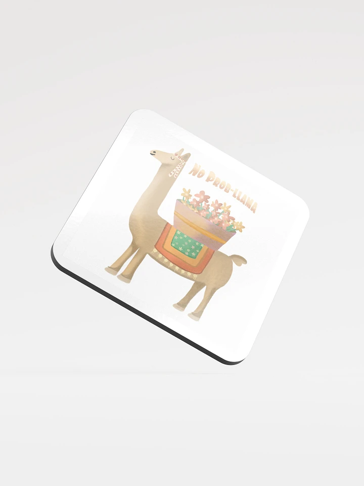 No Prob Llama with Flowers Coaster product image (1)