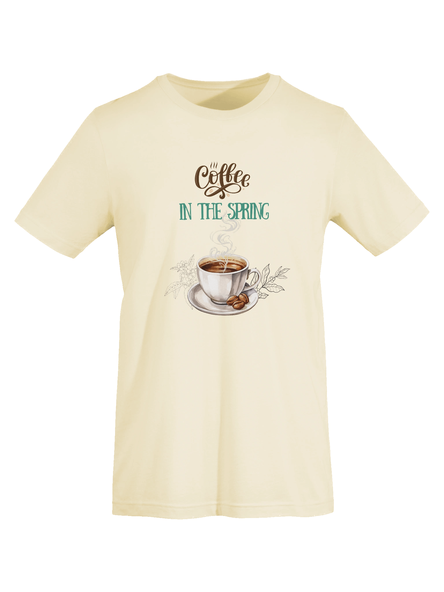 "Coffee In Spring" Yellow T-shirt product image (4)