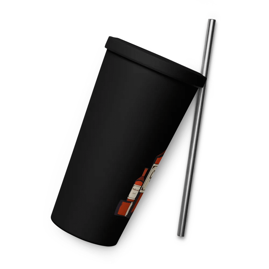 Gewalt ist keine Lösung Becher mit Isolierung und Strohhalm product image (9)
