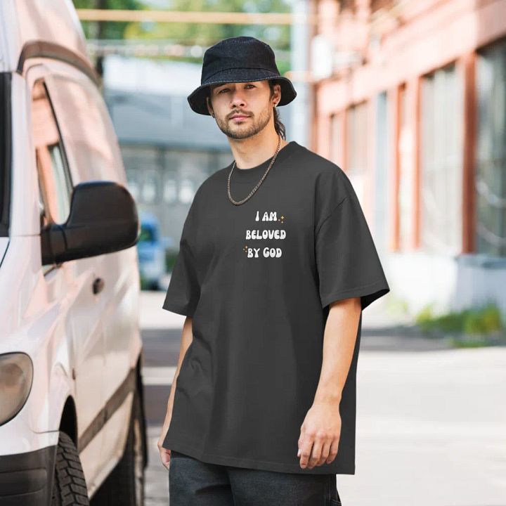 I'm beloved by God oversize faded t-shirt product image (2)