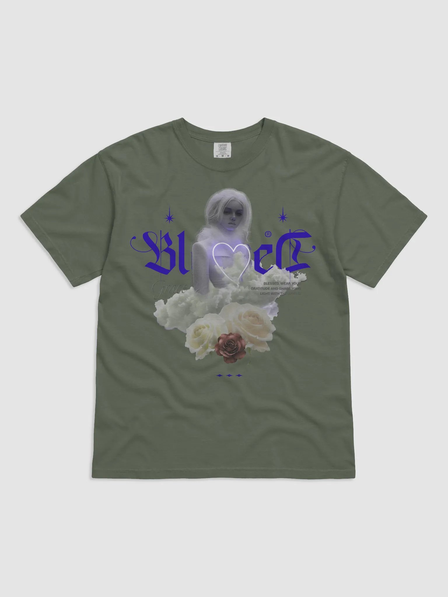 Ethereal Neon Heart T Shirt Gothic Fantasy Graphic product image (10)