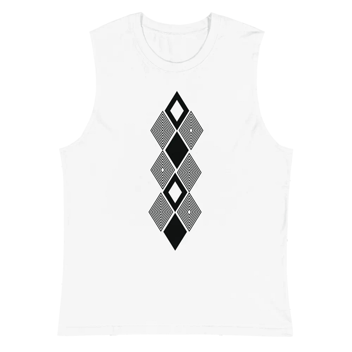 Black and white triangle design Muscle Tank product image (2)