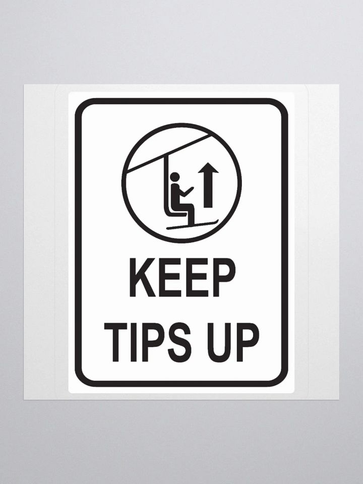 Keep Tips Up - Kiss-Cut Silhouette Sticker product image (1)