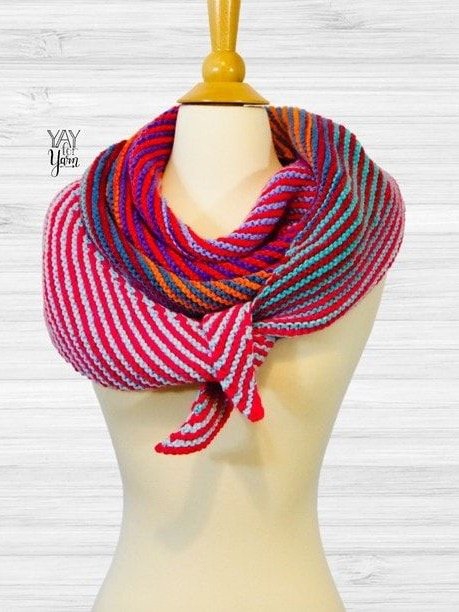 Double Gradient Boomerang Shawl - PDF Knitting Pattern & Video Tutorial product image (5)