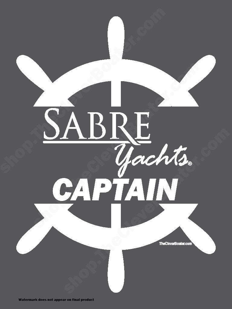 Sabre Yachts Captain - T-Shirt - Dark Shirt w/White Logo product image (2)
