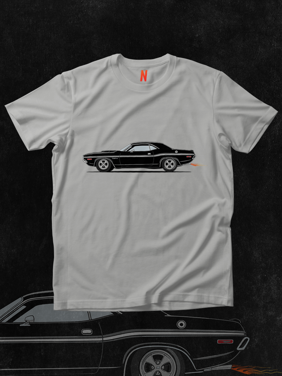 Dodge with Flame - Printed Tee High Quality product image (1)