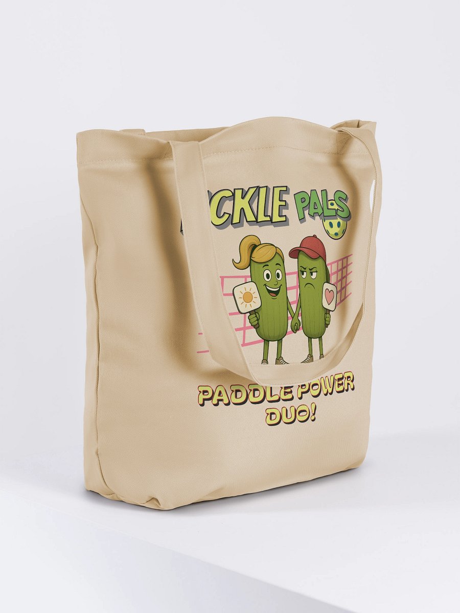 Pickle Pals Couple Paddle Power Duo Pickleball Eco-Friendly Tote Bag product image (1)
