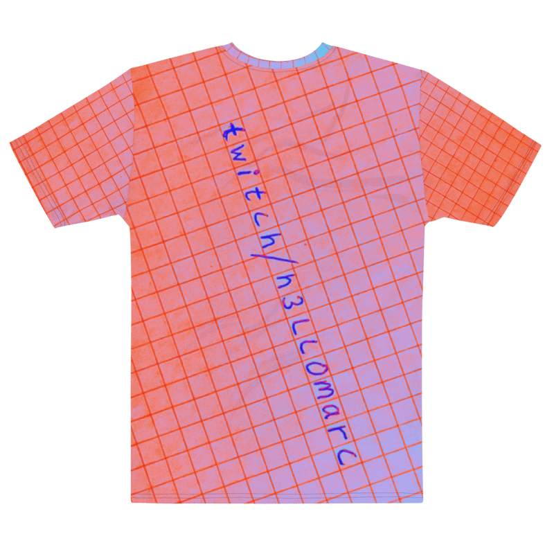 twitch/h3llomarc red/blueish squared Crew Neck T-Shirt product image (3)