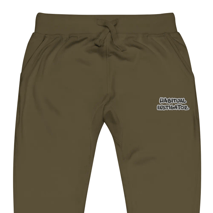 HABITUAL INSTIGATOR (bubble design) embroidered fleece joggers product image (9)