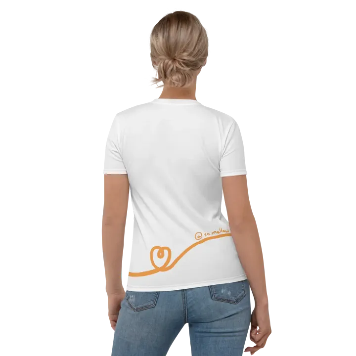 Mellow Ribbon - Women's T-Shirt (White+Orange) product image (2)