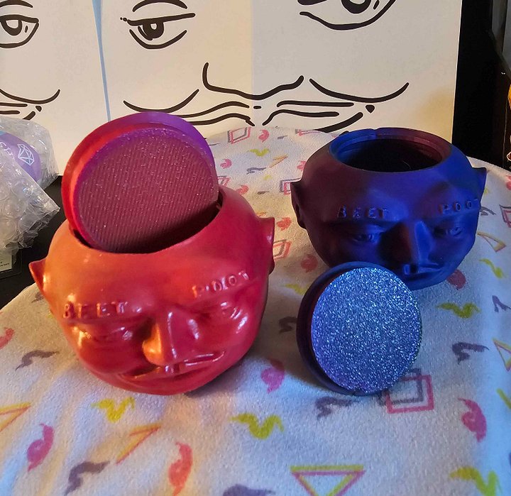 Imperfect Beet Poot 3d printed jar - random color product image (1)