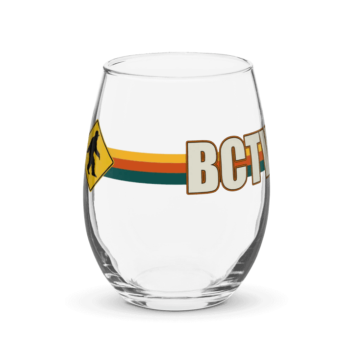 BCTV Oldschool Logo Stemless Wine Glass product image (1)