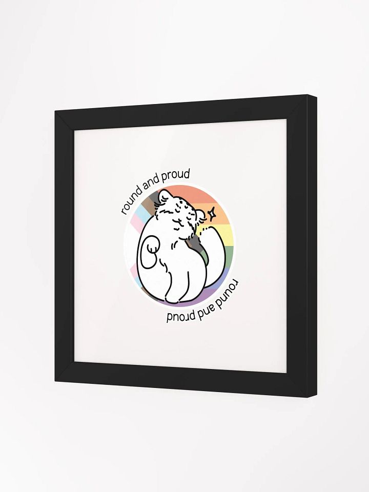 Round and Proud Manul Pride Pastels Version - Framed Print product image (6)