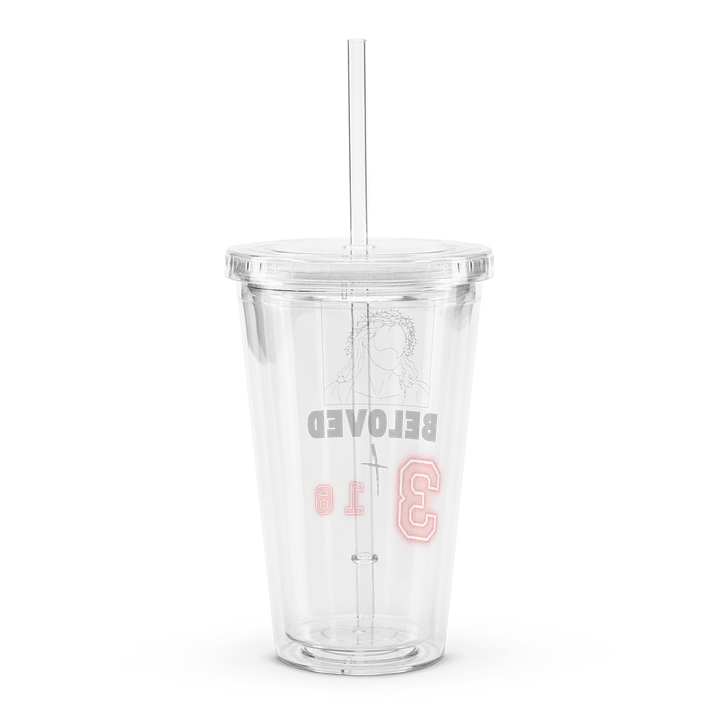 Beloved 3:16 Double Wall Clear Plastic Tumbler product image (2)