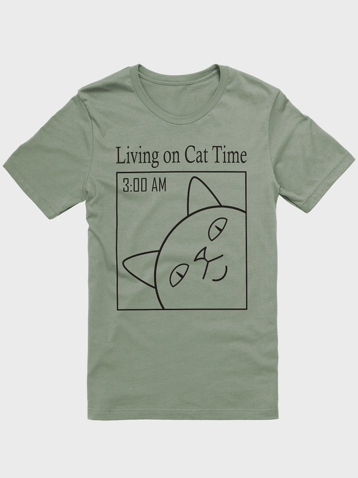 Living on Cat Time (Black Print) - Unisex Adult Super Soft Lightweight T-shirt product image (1)