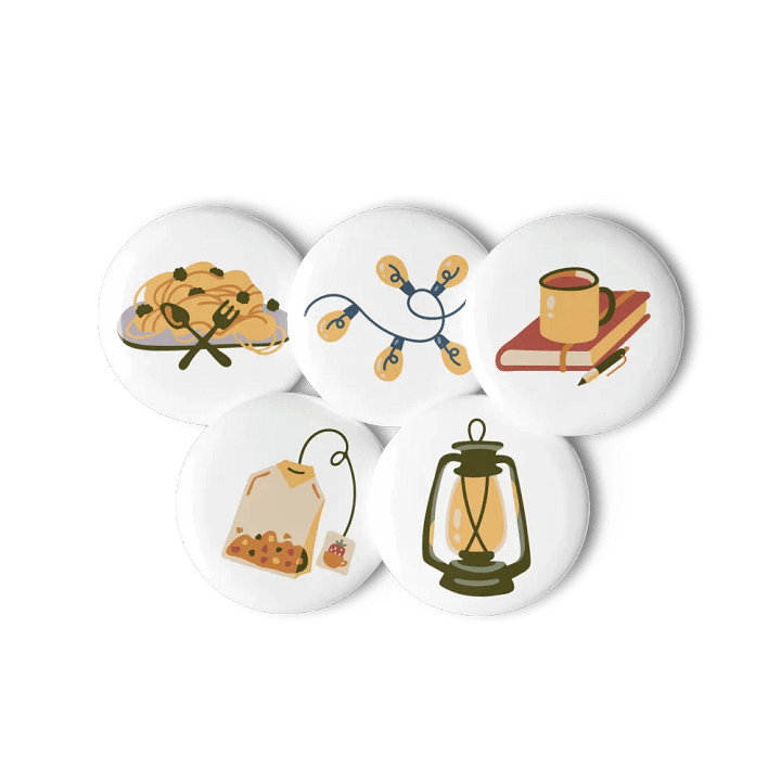 Sukkot Themed Vintage Pin Buttons Set for Children product image (1)