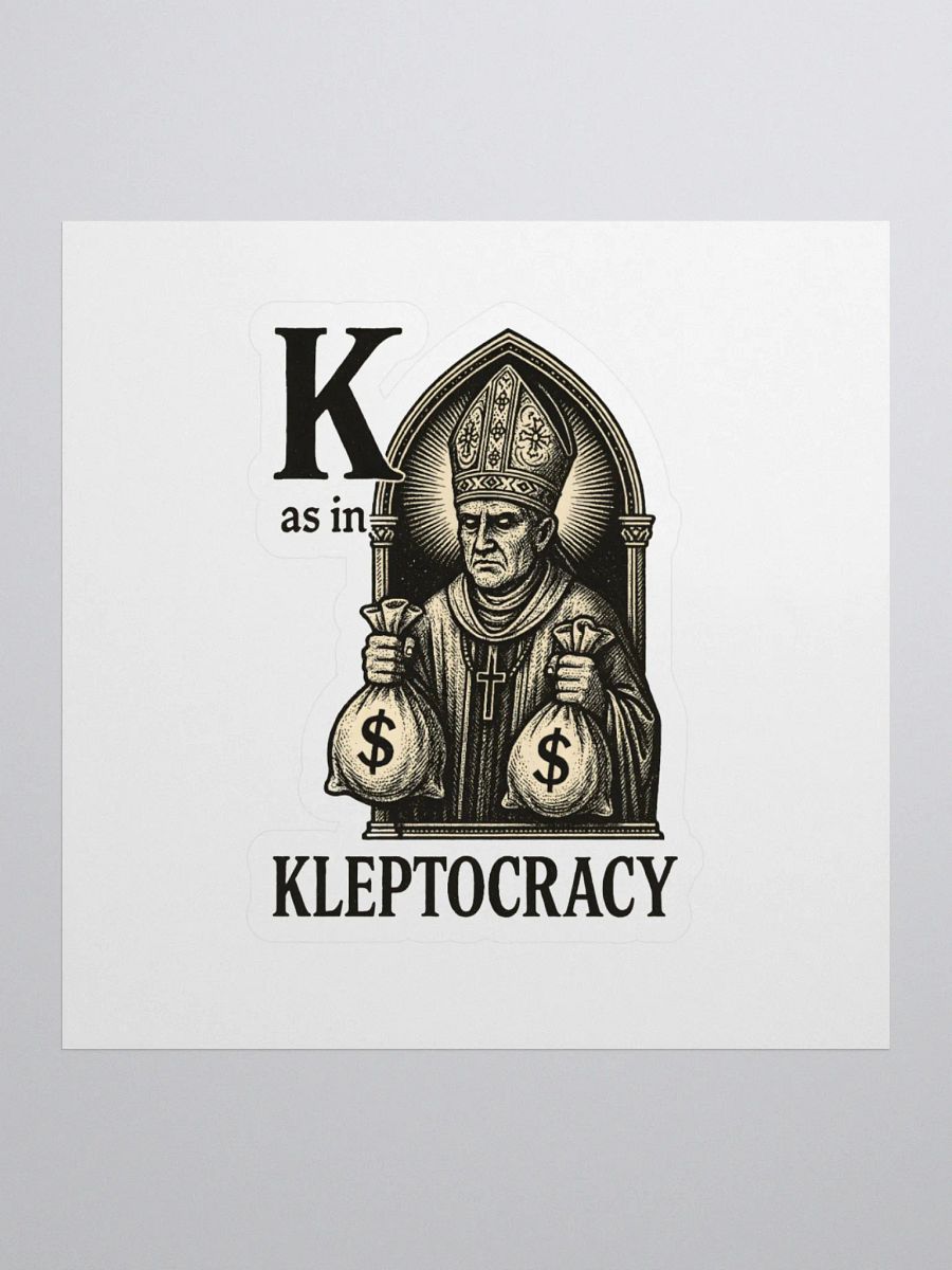 K as in kleptocracy sticker product image (1)