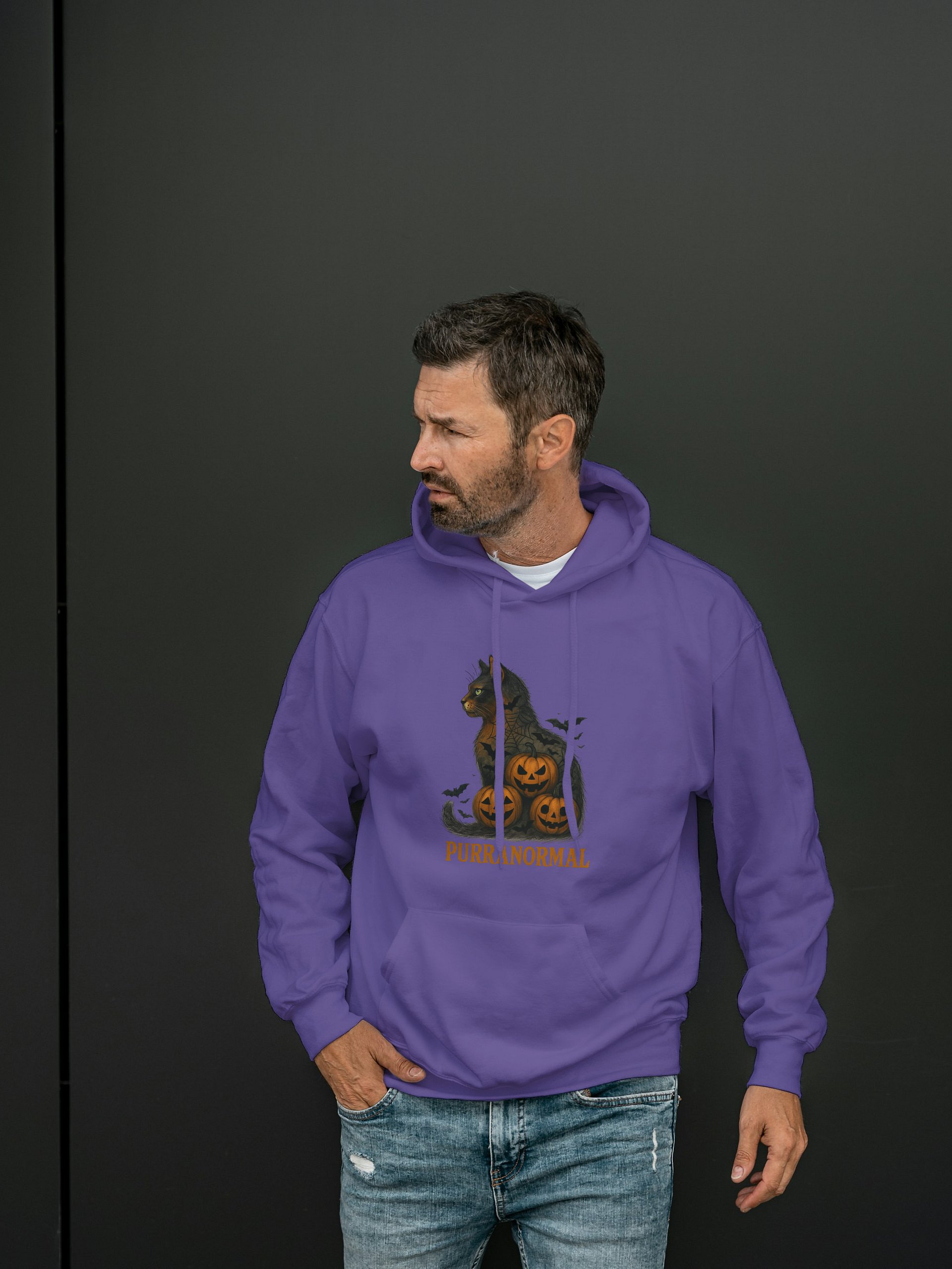 Purranormal Cat Halloween Hoodie product image (54)