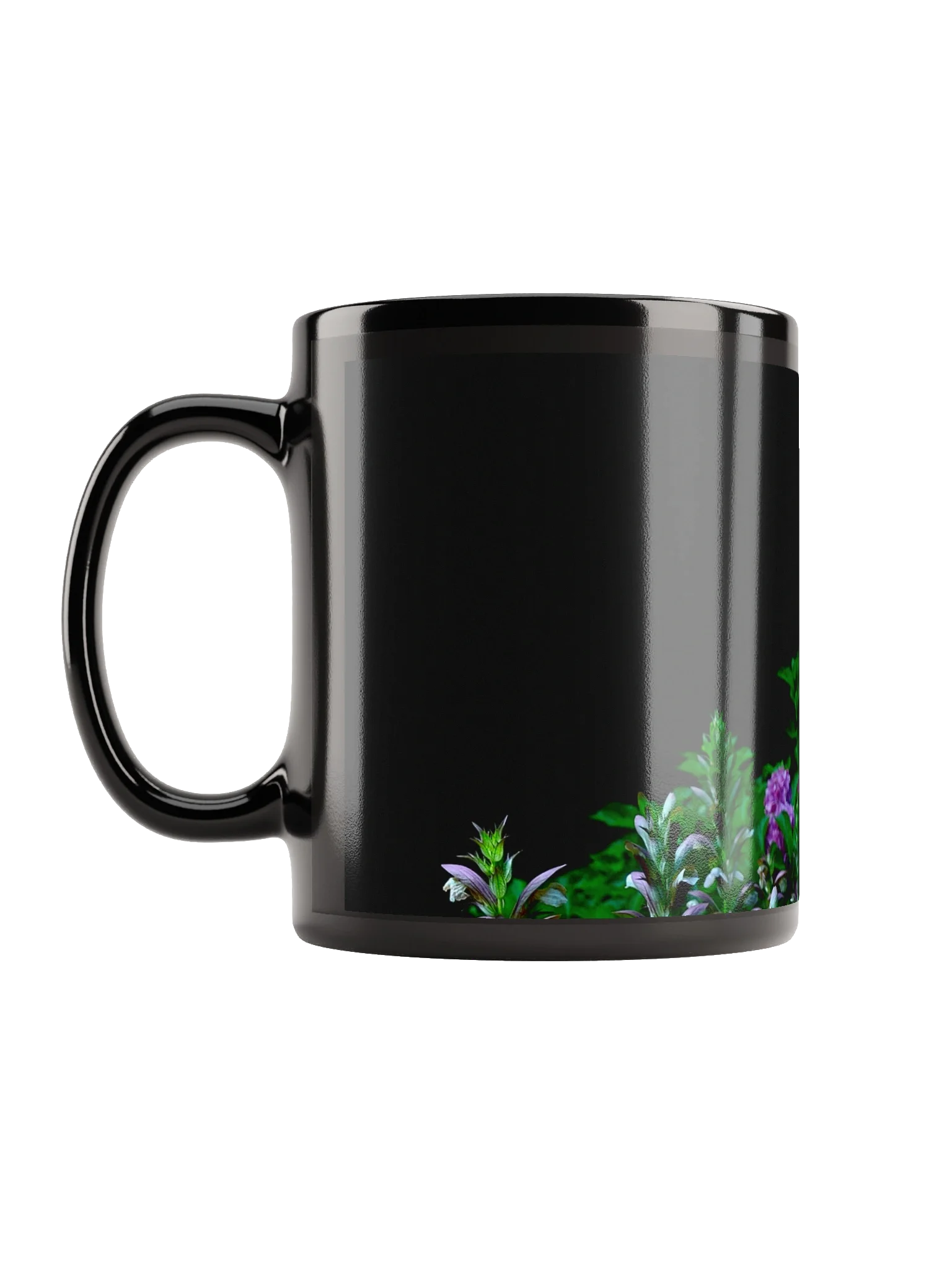 Keramiktasse schwarz - Blumenkontrast product image (6)