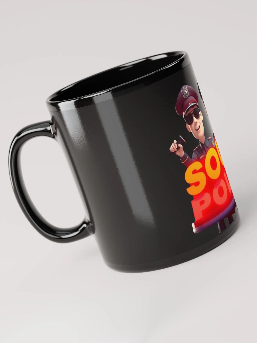 SOUND POLICE Black Glossy Mug product image (5)