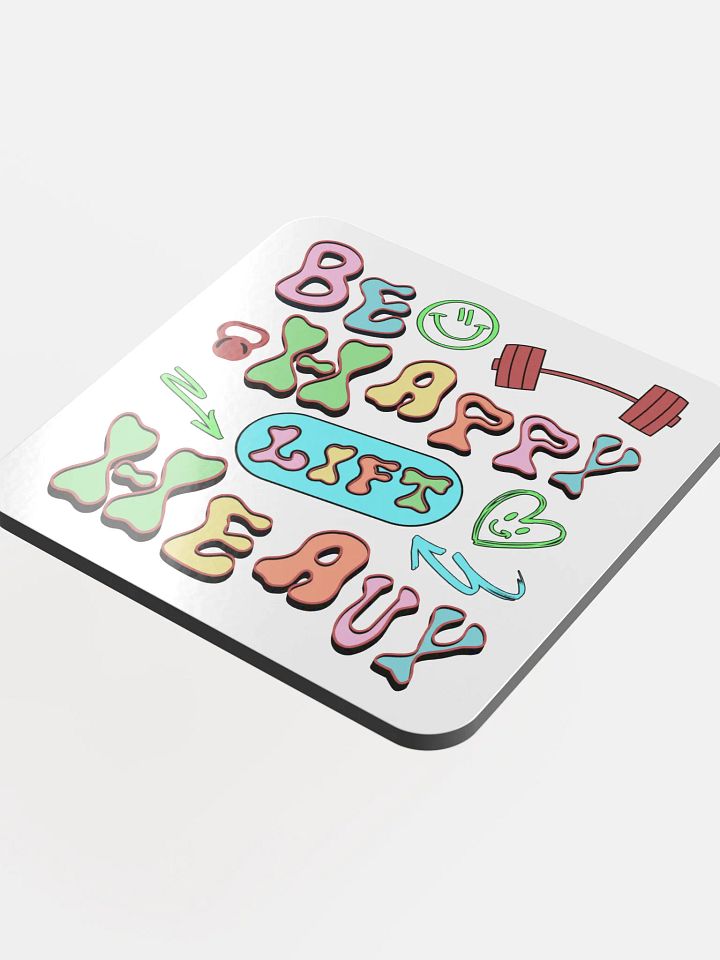 Be Happy Lift Heavy Weightlifting Coaster Set product image (1)