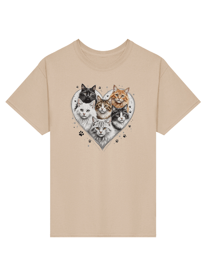 Maine Coon T-shirt, various Maine Coons in a heart, no. MC003 product image (1)