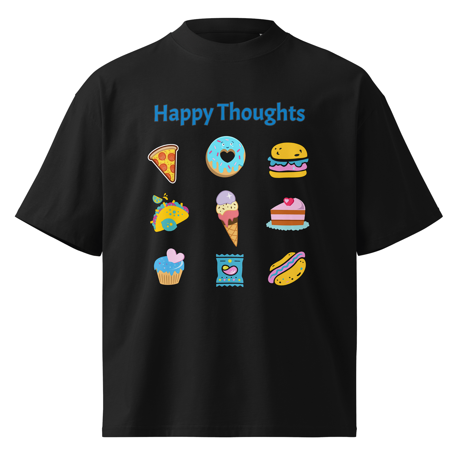Happy Thoughts - Junk Food Lover - Stanley/Stella Unisex Organic Oversized T-Shirt SATU020 product image (2)