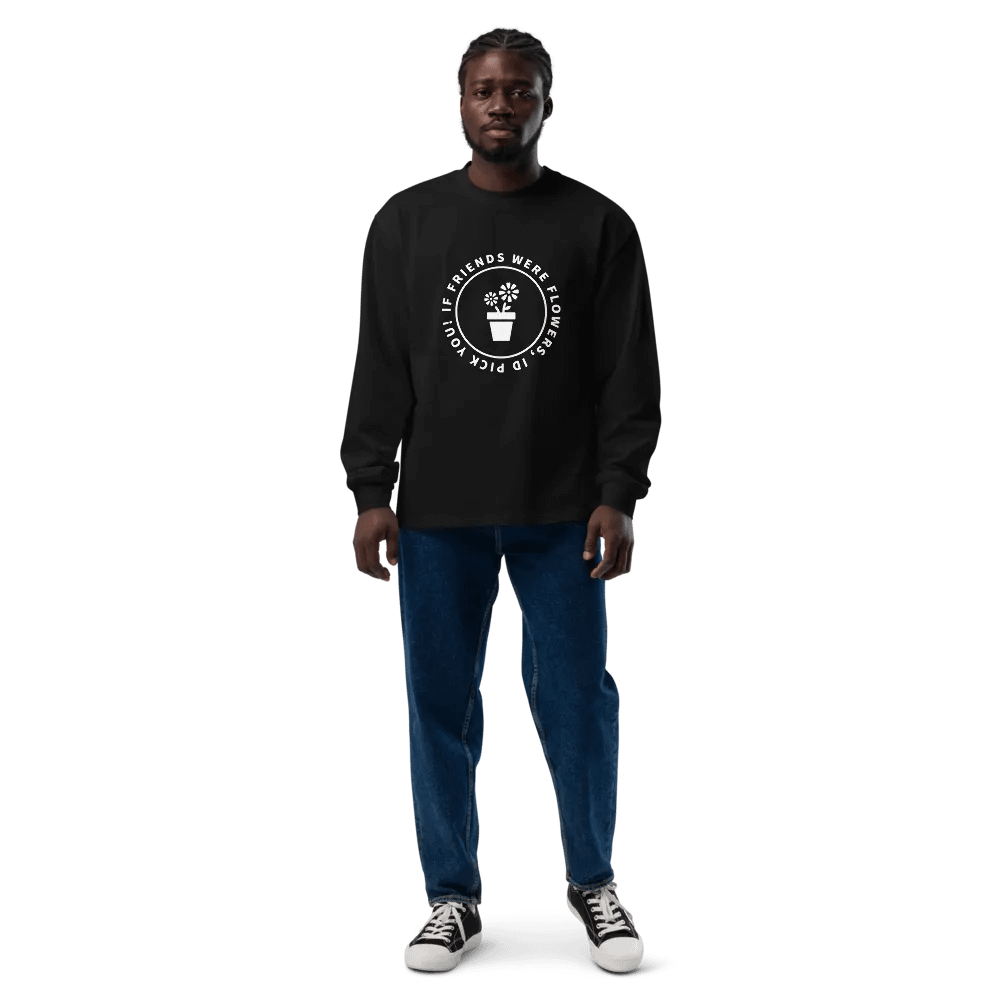 Unisex Premium Heavyweight Long Sleeve If Friends Were Flowers product image (9)