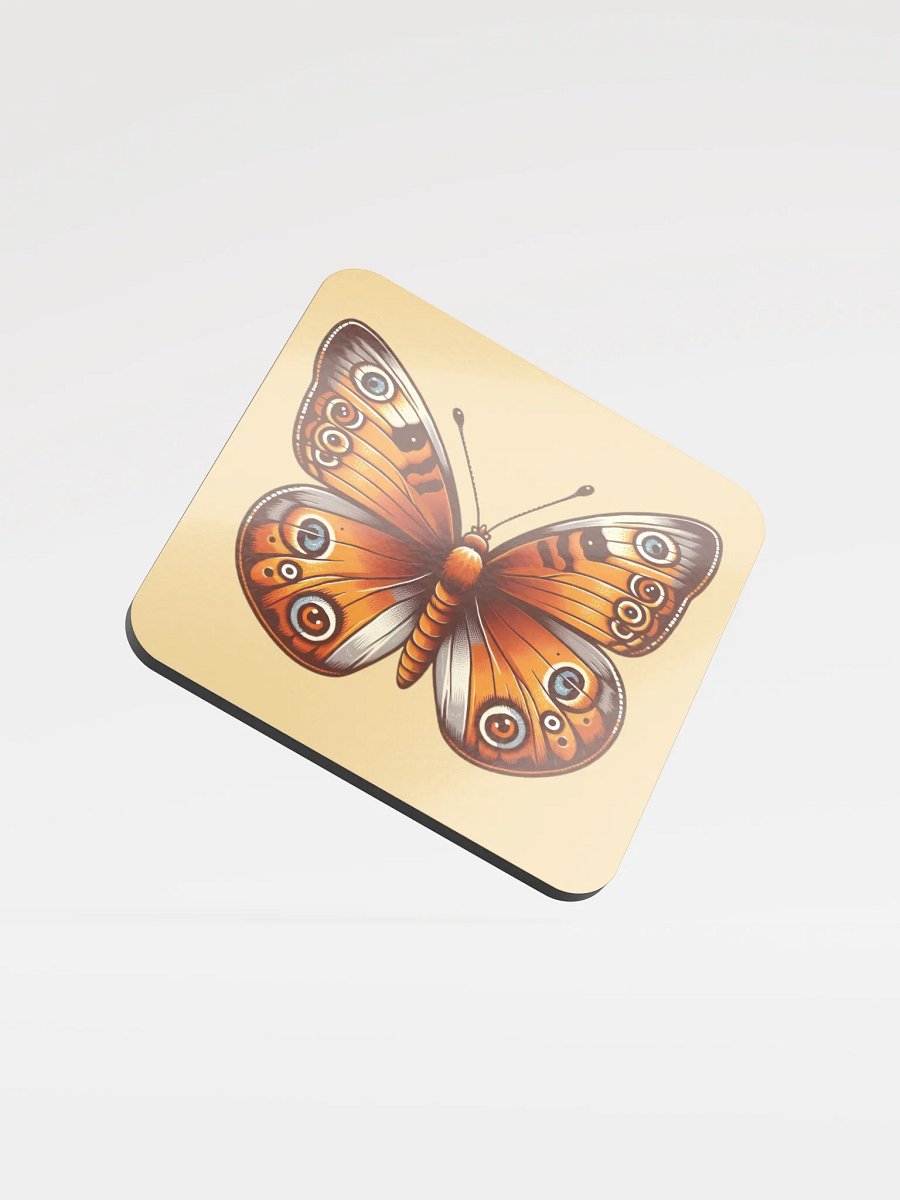 Orange Monarch Butterfly Cork Coaster product image (2)