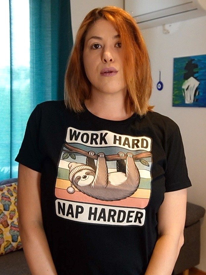 Work Hard Nap Harder Non-Sacral Tshirt (Female Fit) product image (2)