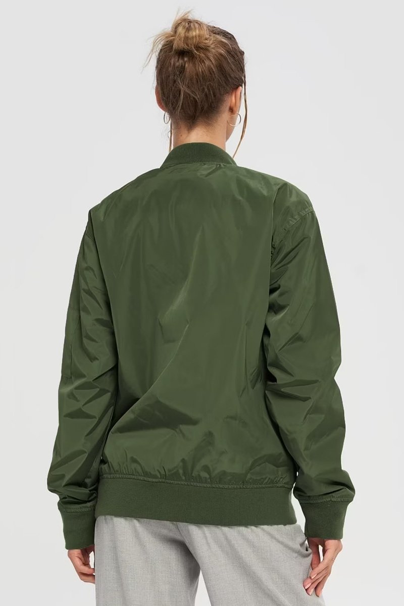 Military Green Camouflage Pixels Camo Pattern Unisex Embroidered Bomber Jacket product image (8)