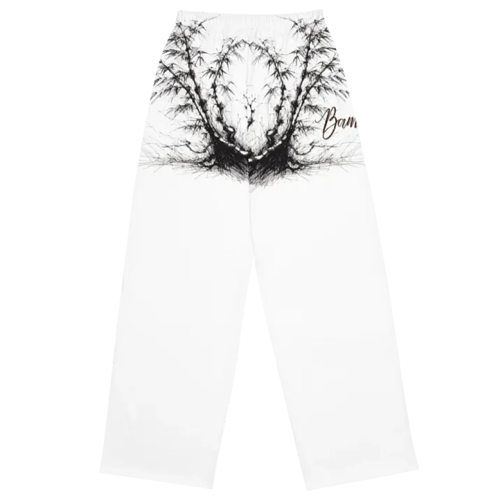 Bamboo Print Unisex Wide-Leg Pants product image (2)