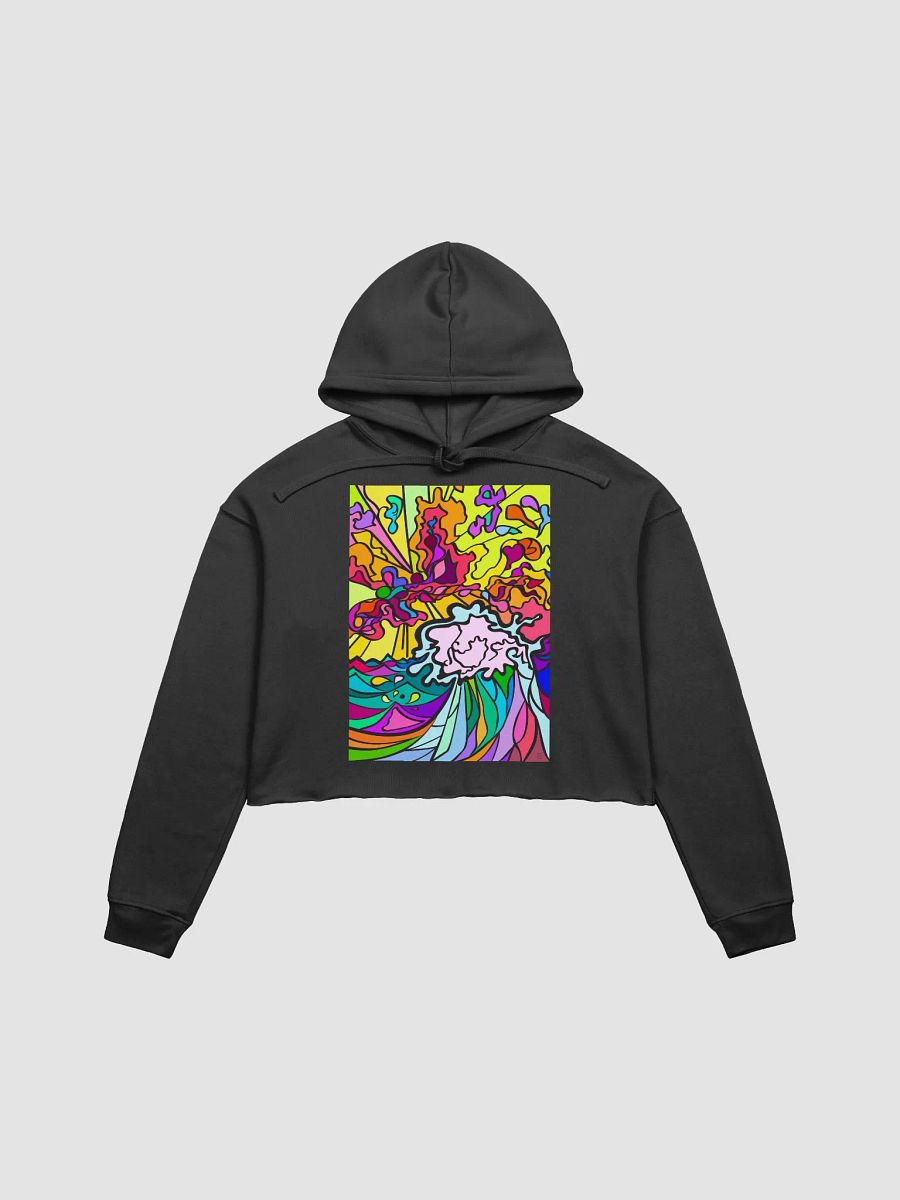Vibrant Energy Cropped Hoodie - Wave at Sunset product image (4)