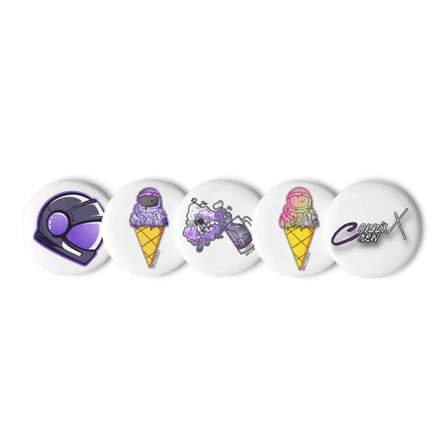 Reflective Helmet Pin Button Set product image (1)