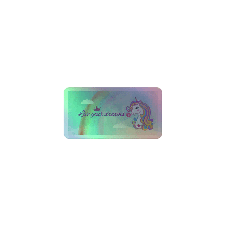 Live Your Dreams -Holographic sticker sheet product image (1)