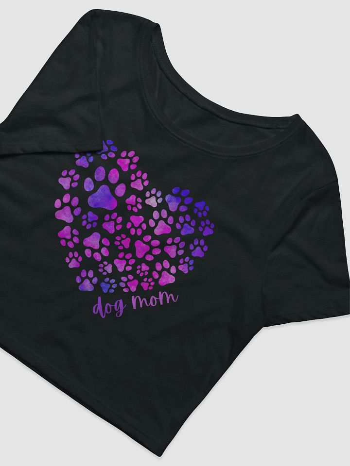 Baby Tee Dog Mom Dog Paws Heart Crop Tee T-Shirt product image (2)