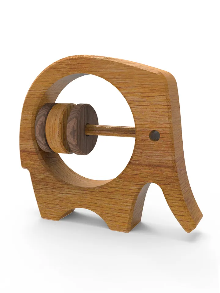 Elephant Wooden Baby Rattle Toy | Digital Plans product image (1)