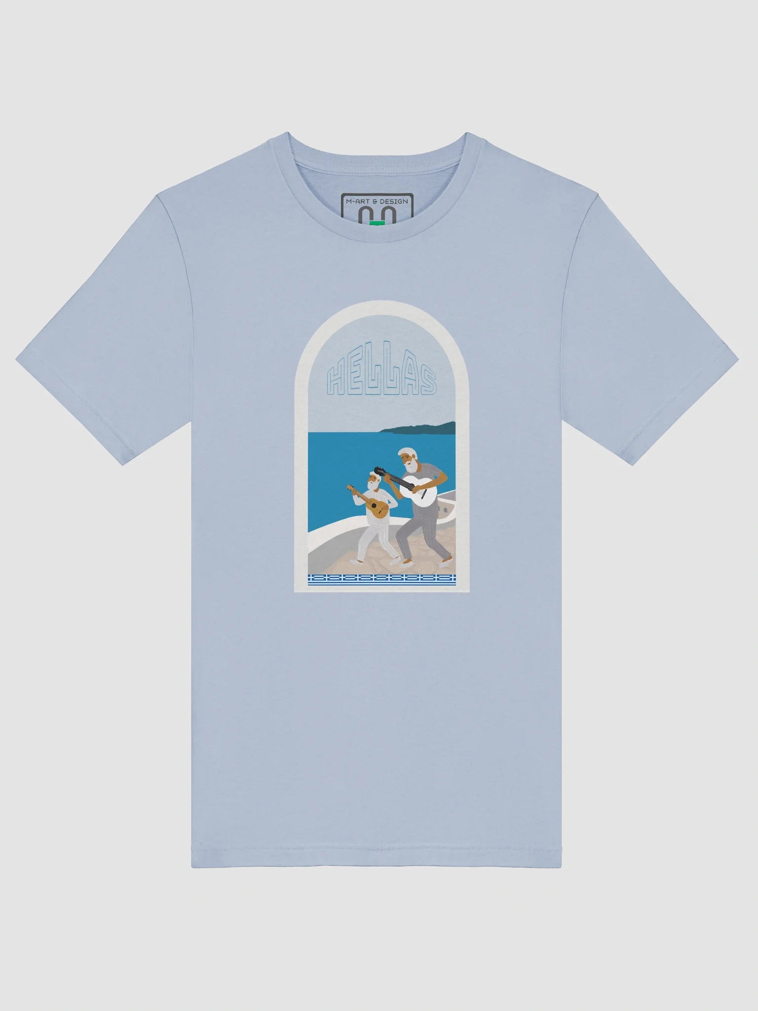 Coastal Serenade Hellenic Graphic T-Shirt product image (5)