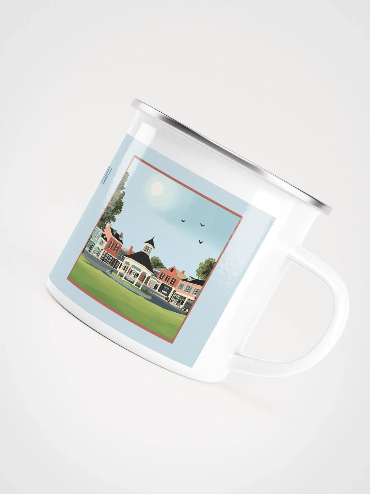 Small Town Kiss County Enamel Mug product image (5)