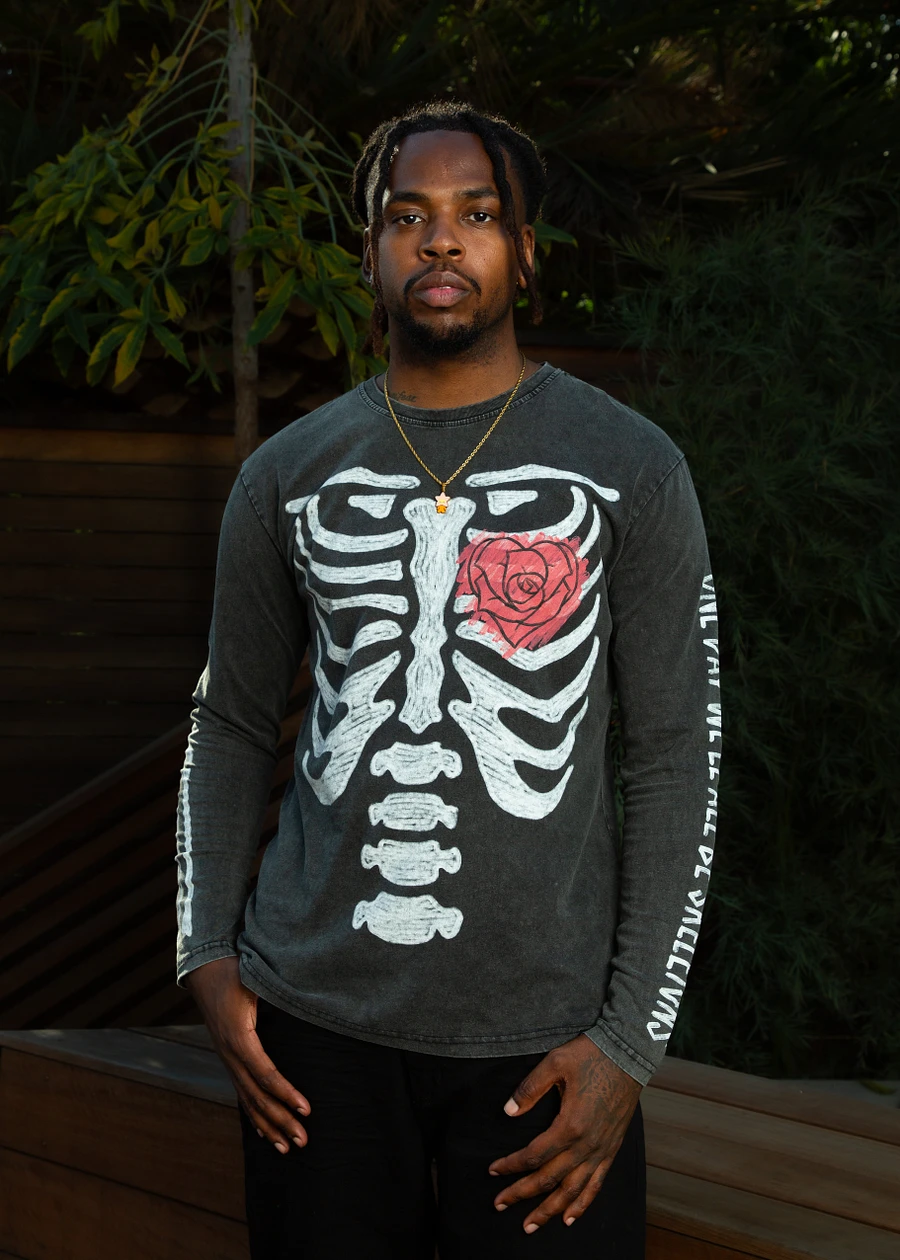 One Day We'll All Be Skeletons Black Long Sleeve Tee product image (5)
